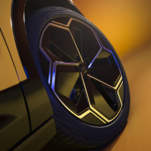 Sprednji disk iz lahke zlitine, 5-kraka oblika, Absolute Black and Bright Machined